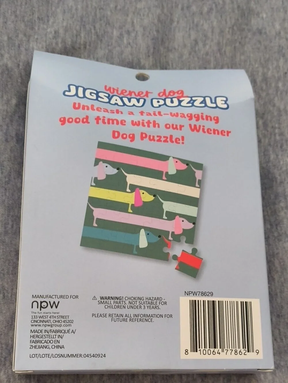 Pink & Green Wiener Dog Jigsaw Puzzle - 25 Pieces
